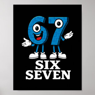 Affiche 67 Six Seven 6-7 - Drôle de Brainrot Italien Enfan