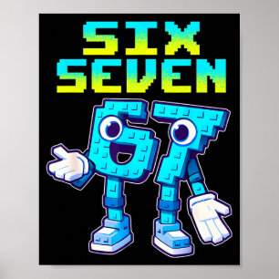 Affiche 67 Six Seven 6-7 Drôle Italien Brainrot Enfants Ga