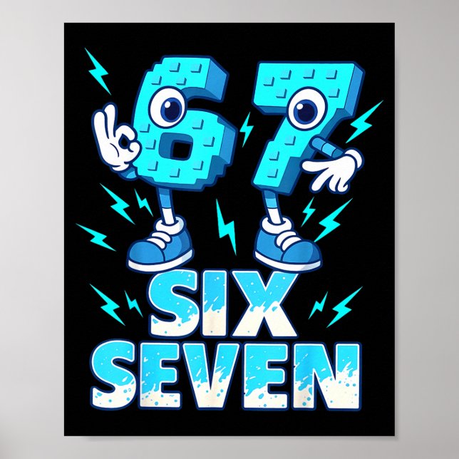 Affiche 67 Six Seven 6-7 - Funny Italian Brainrot Kids Gam (Devant)