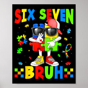 Affiche 67 six seven bruh pièce de puzzle pour enfants mam