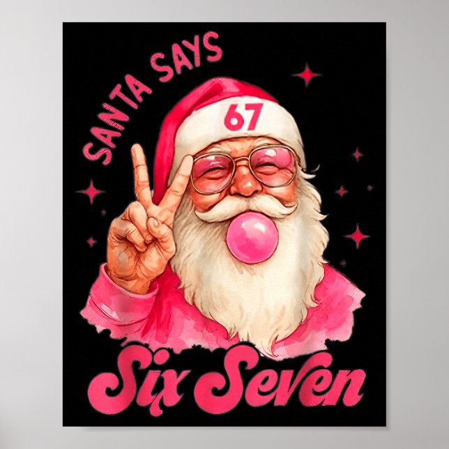 Affiche 67 Six Seven Burh drôle de Noël 6 7 Meme Hommes Fe (Devant)