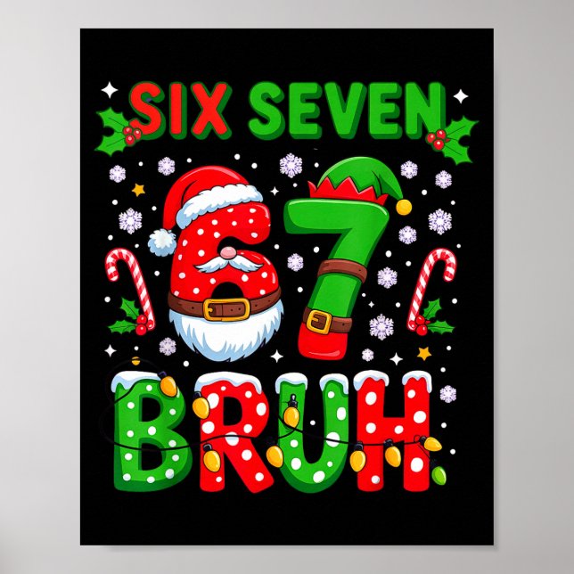 Affiche 67 Six Seven Burh Noël 6 7 Meme  (Devant)