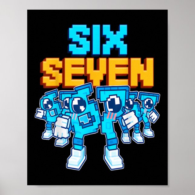 Affiche 67 Six Seven Drôle de Brainrot Italien Enfants Jeu (Devant)