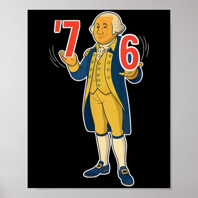 Affiche 67 Six Seven Drôle George Washington Meme T-shirt_ (Devant)
