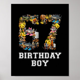 Affiche 67 Six Seven Garçon d'anniversaire Italien Brainro