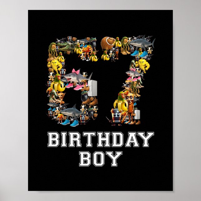 Affiche 67 Six Seven Garçon d'anniversaire Italien Brainro (Devant)