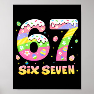 Affiche 67 Six Seven Lapin de Pâques Pour Filles Enfants G