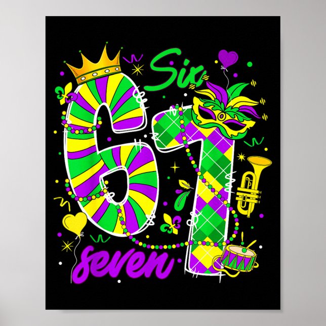 Affiche 67 Six Seven Mardi Gras Carnaval La Nouvelle-Orléa (Devant)