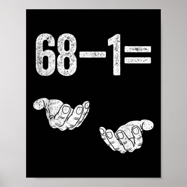 Affiche 67 Six Seven Math Mathematics Brainrot Equation Bi (Devant)