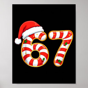 Affiche 67 Six Seven Mème Argot Gen Alpha Noël Drôle