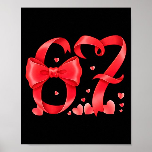 Affiche 67 Six Seven Mème Gen Alpha Saint-Valentin Coquett (Devant)