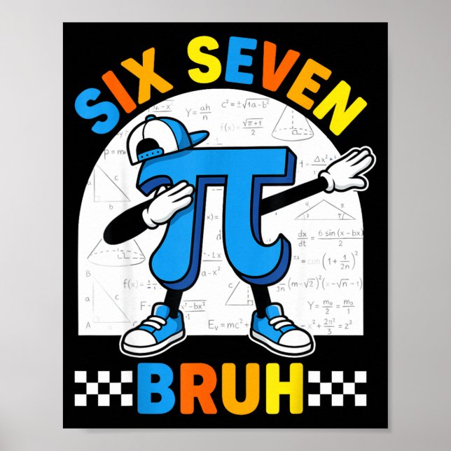 Affiche 67 six seven meme math funny day math teacher men (Devant)