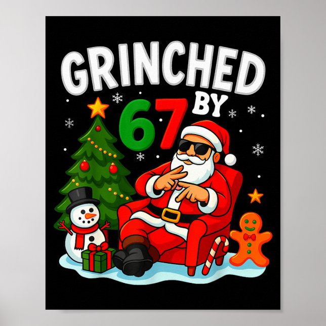 Affiche 67 Six Seven Mème Noël Grinché Par 6-7 Génération  (Devant)