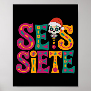 Affiche 67 Six Seven Professeur d'espagnol bilingue Seis S