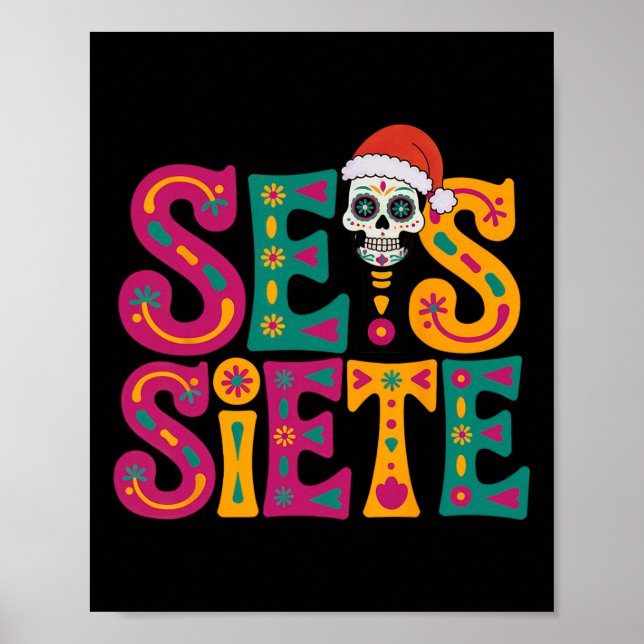 Affiche 67 Six Seven Professeur d'espagnol bilingue Seis S (Devant)