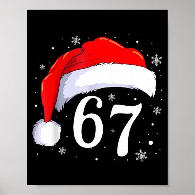 Affiche 67 Six Seven Santa Funny Christmas 6 7 Meme Men Wo (Devant)