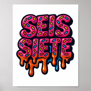 Affiche 67 Six Seven Seis Seven Cerveau Espagnol Viral Mem