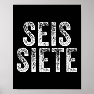 Affiche 67 Six Seven Seis Siete Noël Spanish Brainrot