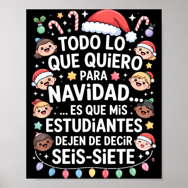 Affiche 67 Six Seven Spanieacher Christmas Seis Siete Brai (Devant)