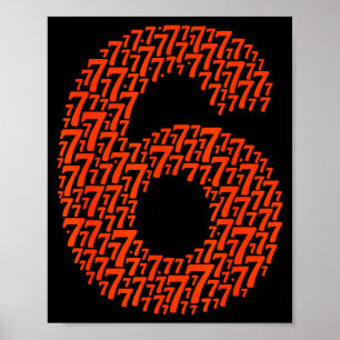 Affiche 67 Sixty Seven déguisement de Halloween drôle 6 7