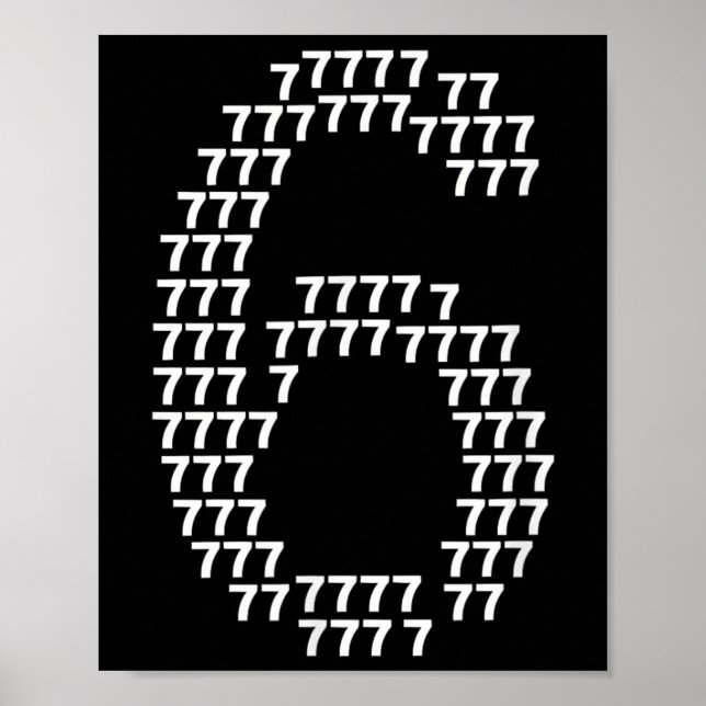 Affiche 67 Sixty Seven Drôle 6 7 Mème Déguisement Hallowee (Devant)