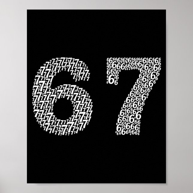 Affiche 67 Sixty Seven Halloween Costume Design Funny 6 7  (Devant)