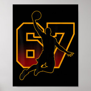 Affiche 67 Sketll Mème Slam Dunk Position Six Seven Jeu T