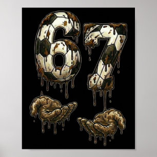 Affiche 67 Soccer Six Seven Soccer 6 7 Enfants Garçons Fil