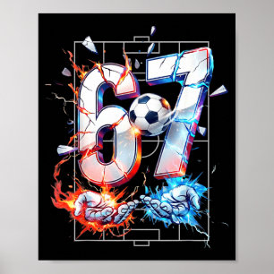 Affiche 67 Soccer Six Seven Soccer 6 7 Enfants Garçons Fil