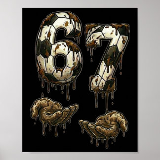 Affiche 67 Soccer Six Seven Soccer 6 7 Enfants Garçons Fil
