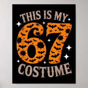 Affiche 67 Soixante-Sept Costume Halloween Drôle 6 7 Mème 