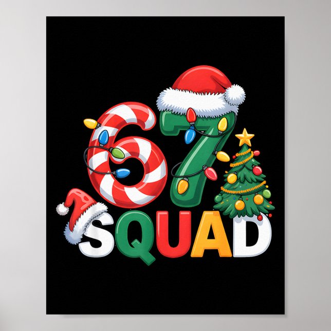 Affiche 67 Squad Squad Professeur de Noël Design Drôle 67  (Devant)