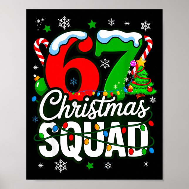 Affiche 67 Squad Teacher Christmas Funny Holiday Clroom Cr (Devant)