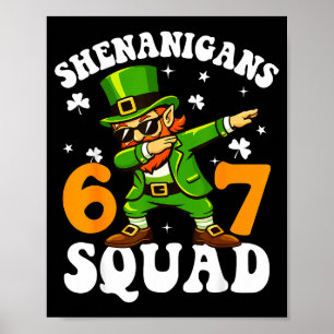 Affiche 67 st patricks mème six sept leprechaun