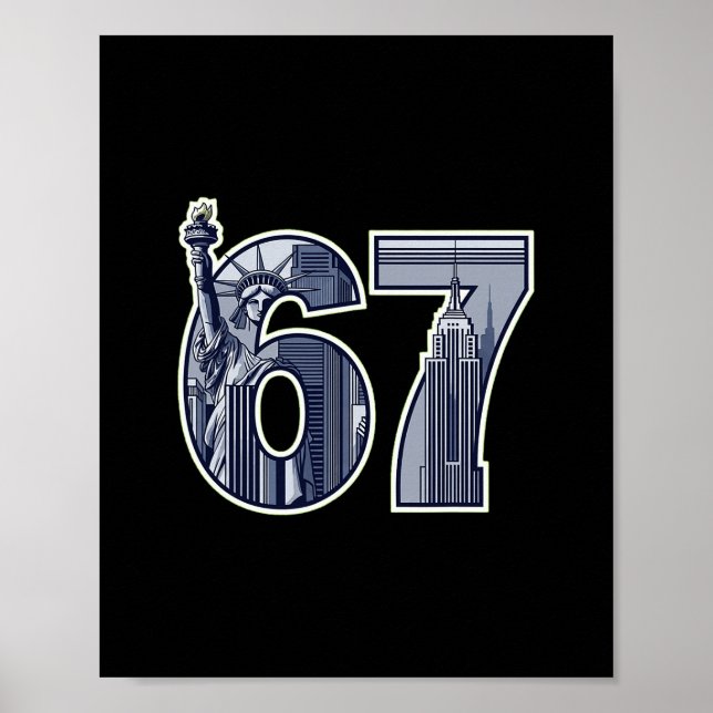 Affiche 67 Statue Liberté Graphique de l'Empire State  (Devant)