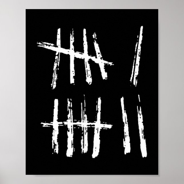 Affiche 67 Tally Mark Shirt Funny Six Seven 67 Meme 6 7 Nu (Devant)