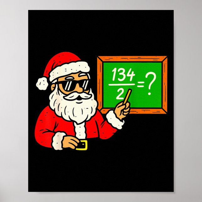 Affiche 67 Teacher Christmas Santa Six Seven Meme Brainrot (Devant)