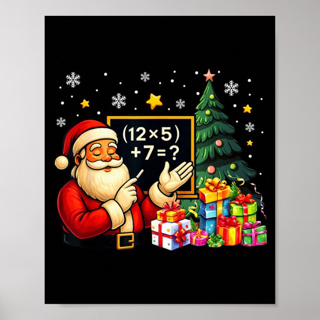 Affiche 67 Teacher Santa Christmas Six Seven Meme Brainrot (Devant)