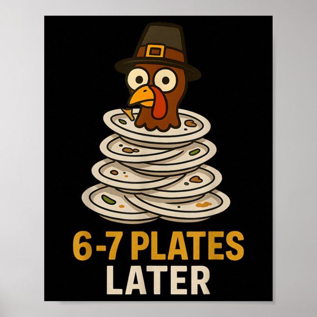 Affiche 67 Thanksgiving Funny Turkey 6-7 Meme Six Seven Bo (Devant)