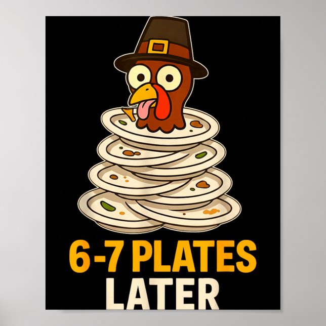 Affiche 67 Thanksgiving Funny Turkey 6-7 Meme Six Seven Bo (Devant)