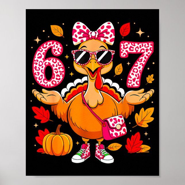 Affiche 67 Thanksgiving Funny Turkey Thanksgiving 67 Turke (Devant)