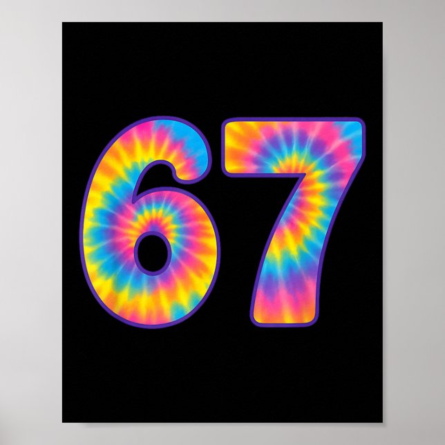 Affiche 67 Tie Dye Rétro Six Sept  (Devant)