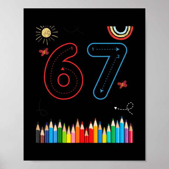 Affiche 67 Tracing Funny Meme Elementary School Teachers  (Devant)