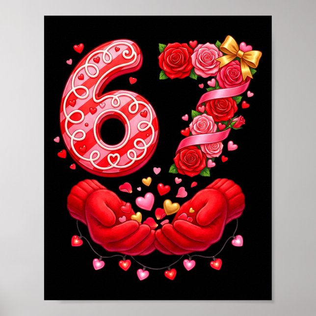 Affiche 67 Valentine 6 7 Meme Pajamas Holiday Gen Alpha Sl (Devant)