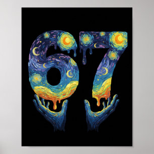 Affiche 67 Van Gogh Nuit Étoilée Glace qui Dégouline Drôle