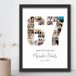 Affiche 67e anniversaire Numéro 67 Photo personnalisée Col<br><div class="desc">Célébrez le 67ème anniversaire avec cette affiche personnalisée de collage photo numéro 67. Ce cadeau personnalisable est également parfait pour un anniversaire mariage. C'est une excellente façon de présenter des souvenirs précieux de votre vie de mariage et de marié. L'affiche comporte un collage de photos qui capturent ces moments spéciaux,...</div>