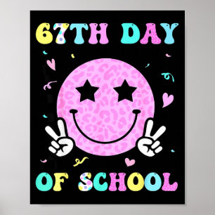 Affiche 67e jour de l'école visage souriant six sept mème