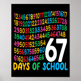 Affiche 67e jour d'école 67 nombres mathématiques enseigna