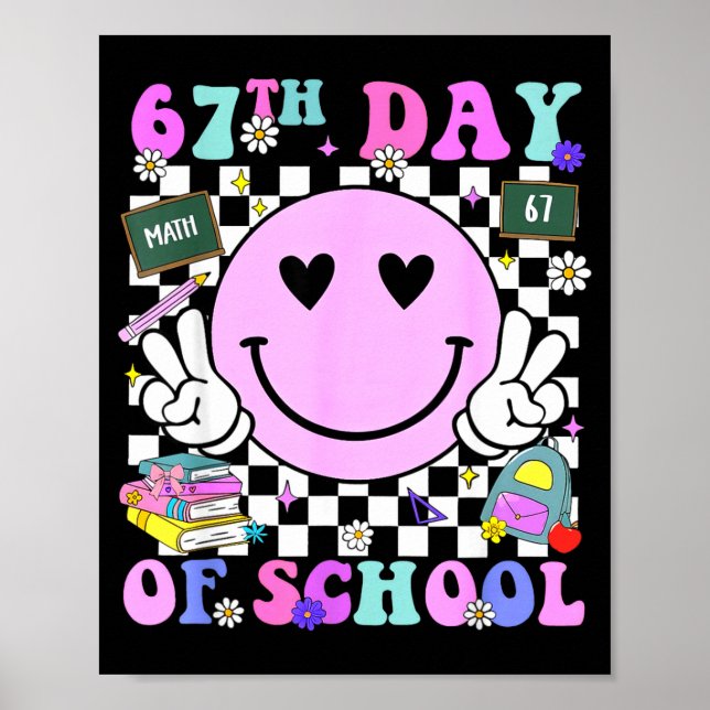 Affiche 67e jour d'école drôle enseignants élèves mème 6 7 (Devant)