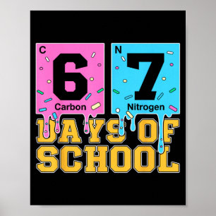 Affiche 67e jour d'école enfants drôle meme six sept pério